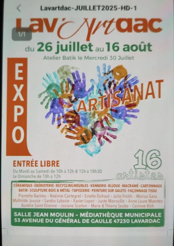 sortie à LAVARDAC, Lot et Garonne. EXPOSITION ARTISANALE Sortir à LAVARDAC(Lot et Garonne). LAVARDAC.