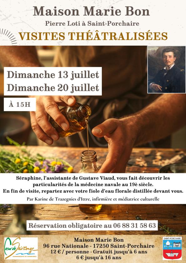 sortie à ST PORCHAIRE, Charente Maritime. VISITE THÉÂTRALISÉE Sortir à ST PORCHAIRE(Charente Maritime). ST PORCHAIRE.