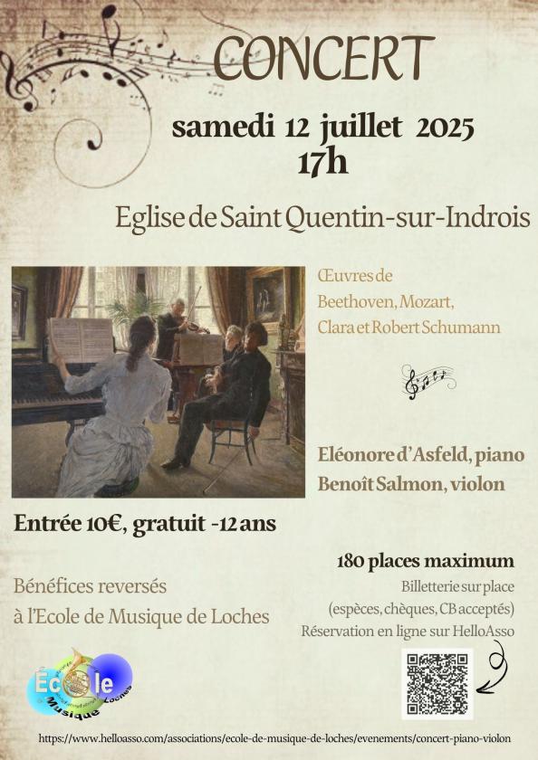 sortie à ST QUENTIN SUR INDROIS, Indre et Loire. CONCERT EGLISE DE SAINT QUENTIN SUR INDROIS Sortir à ST QUENTIN SUR INDROIS(Indre et Loire). ST QUENTIN SUR INDROIS.