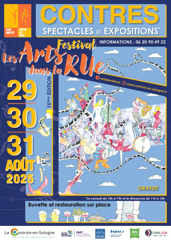sortie à CONTRES, Loir et Cher. FESTIVAL LES ARTS DANS LA RUE Sortir à CONTRES(Loir et Cher). CONTRES.