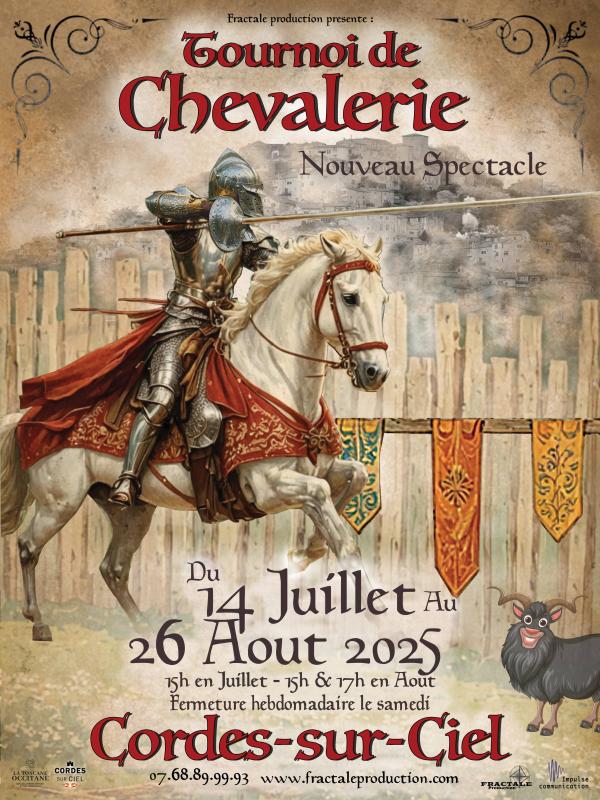 sortie à CORDES SUR CIEL, Tarn. TOURNOI DE CHEVALERIE - SPECTACLE EQUESTRE Sortir à CORDES SUR CIEL(Tarn). CORDES SUR CIEL.