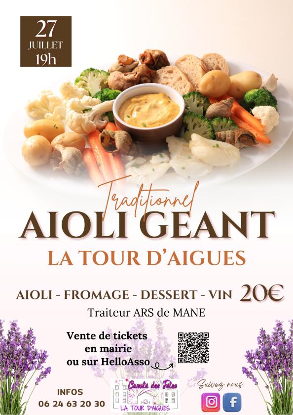 sortie à LA TOUR D AIGUES, Vaucluse. AIOLI GEANT Sortir à LA TOUR D AIGUES(Vaucluse). LA TOUR D AIGUES.
