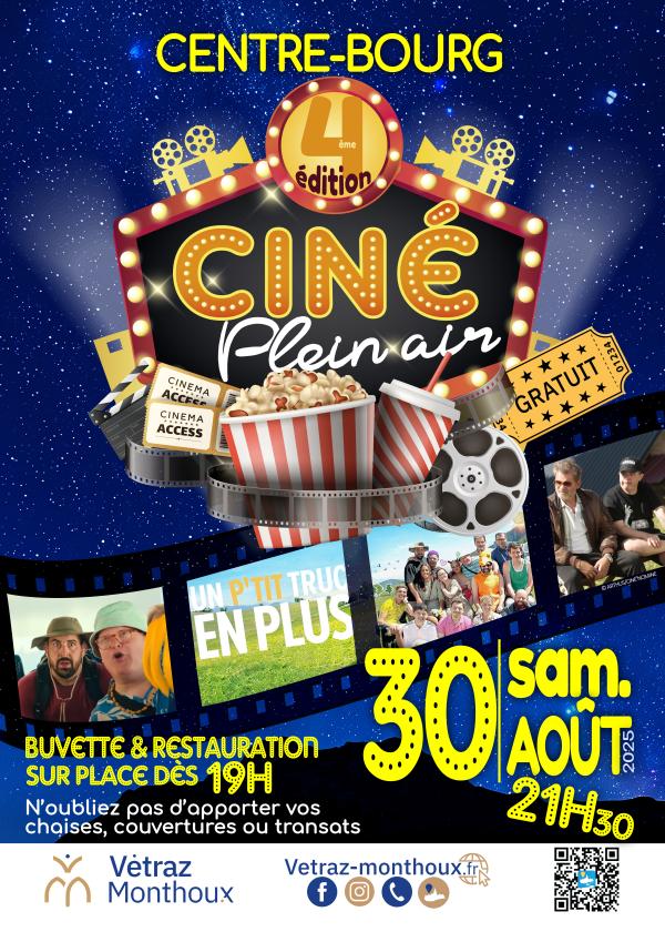 sortie à VETRAZ MONTHOUX, Haute Savoie. CINÉ EN PLEIN AIR DE VÉTRAZ-MONTHOUX, 4ÈME ÉDITION Sortir à VETRAZ MONTHOUX(Haute Savoie). VETRAZ MONTHOUX.