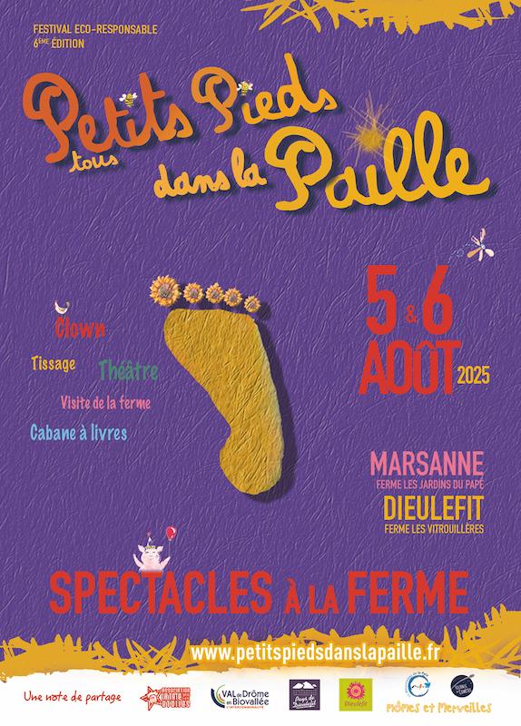 sortie à DIEULEFIT, Drôme. FESTIVAL PETITS PIEDS DANS LA PAILLE 2025 Sortir à DIEULEFIT(Drôme). DIEULEFIT.