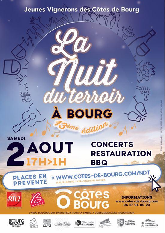 sortie à BOURG, Gironde. 2 AOÛT 2025 : LA NUIT DU TERROIR Sortir à BOURG(Gironde). BOURG.
