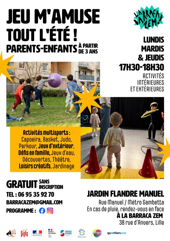 sortie à LILLE, Nord. JEU M'AMUSE TOUT L'ÉTÉ À LA BARRACA ZEM Sortir à LILLE(Nord). LILLE.
