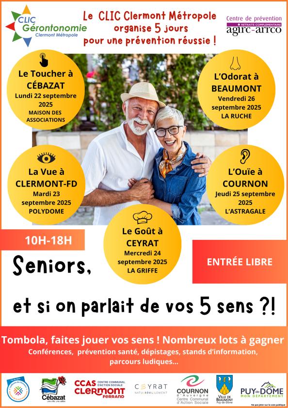 sortie à CLERMONT FERRAND, Puy de Dôme. SALON DES 5 SENS - PRÉVENTION SANTÉ SENIORS Sortir à CLERMONT FERRAND(Puy de Dôme). CLERMONT FERRAND.