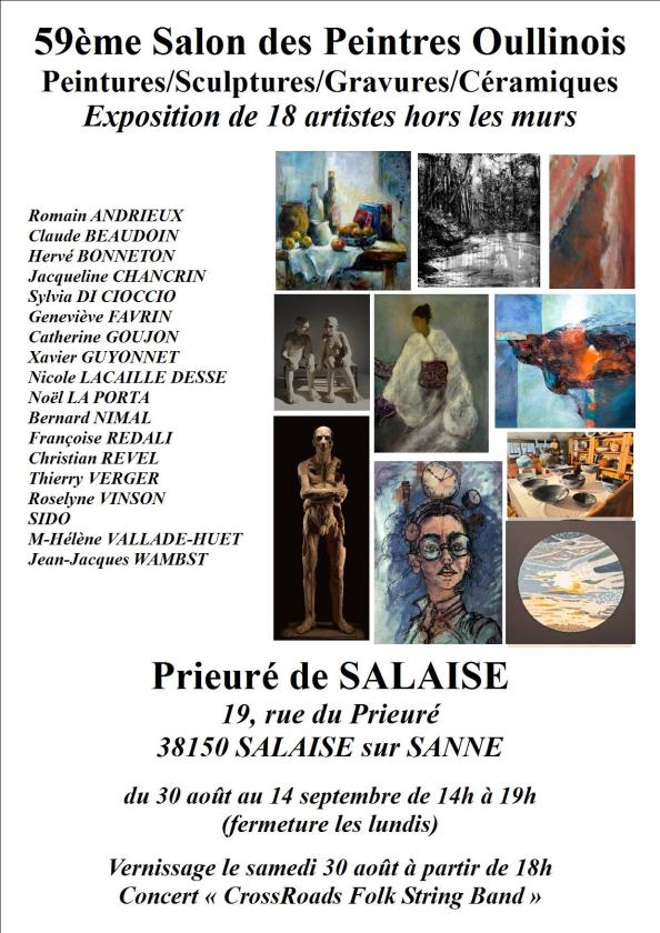 sortie à SALAISE SUR SANNE, Isère. 59E SALON DES PEINTRES OULLINOIS Sortir à SALAISE SUR SANNE(Isère). SALAISE SUR SANNE.