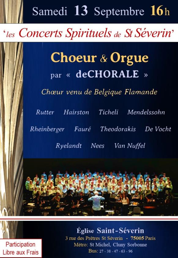 sortie à PARIS 05, Paris. GRAND CHOEUR BELGE & ORGUE Sortir à PARIS 05(Paris). PARIS 05.