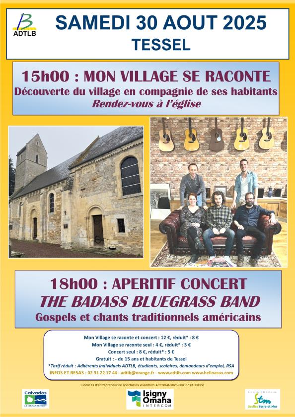 sortie à TESSEL, Calvados. MON VILLAGE SE RACONTE ET CONCERT Sortir à TESSEL(Calvados). TESSEL.