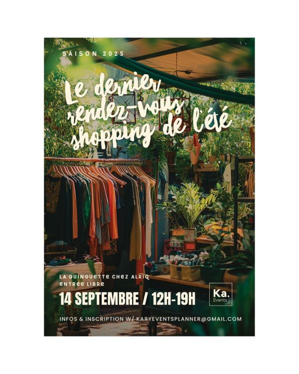 sortie à BORDEAUX, Gironde. DERNIER SHOPPING DE L’ÉTÉ À LA GUINGUETTE ALRIQ Sortir à BORDEAUX(Gironde). BORDEAUX.