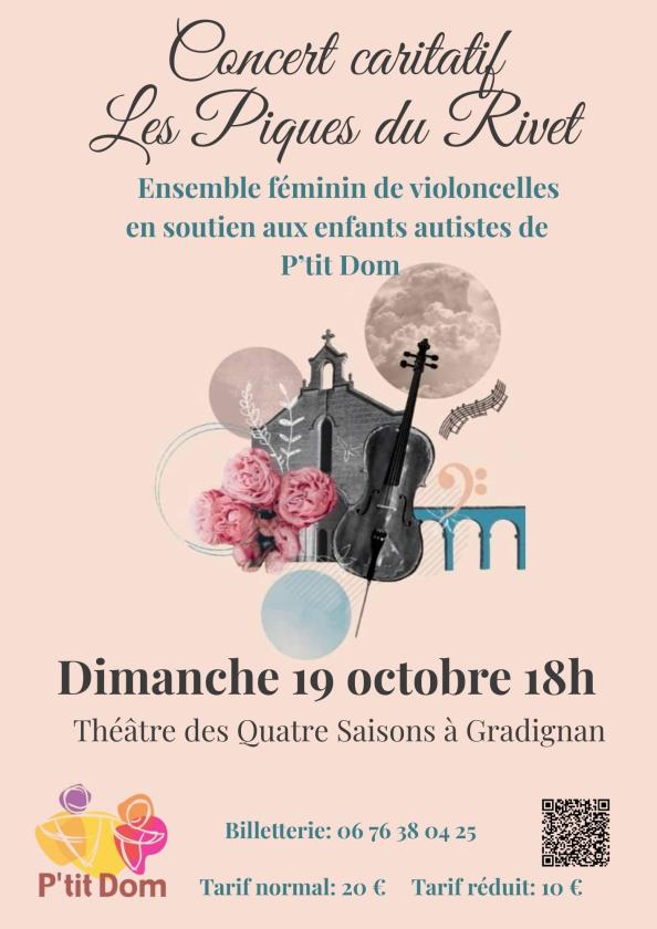 sortie à GRADIGNAN, Gironde. CONCERT CARITATIF LES PIQUES DU RIVET Sortir à GRADIGNAN(Gironde). GRADIGNAN.