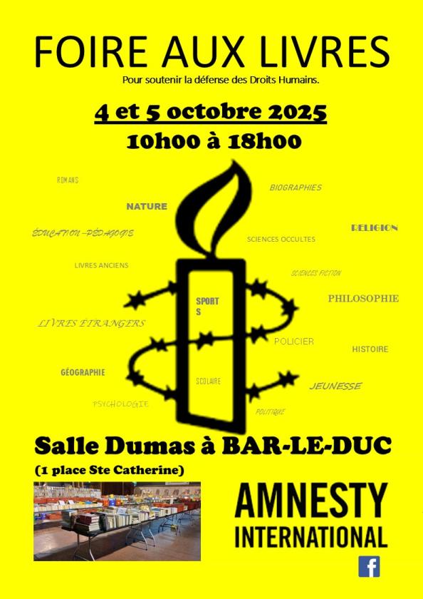 sortie à BAR LE DUC, Meuse. FOIRE AUX LIVRES À BAR-LE-DUC, LES ET 5 OCTOBRE Sortir à BAR LE DUC(Meuse). BAR LE DUC.