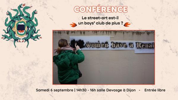 sortie à DIJON, Côte d'Or. CONFÉRENCE SUR LA PLACE DES FEMMES DANS LE STREET Sortir à DIJON(Côte d'Or). DIJON.