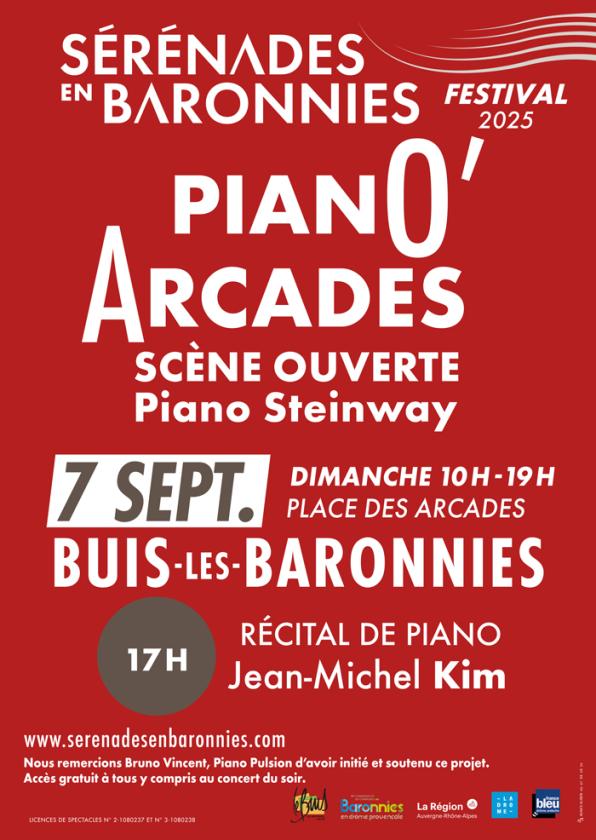 sortie à BUIS LES BARONNIES, Drôme. PIAN'O ARCADES: SCÈNE OUVERTE Sortir à BUIS LES BARONNIES(Drôme). BUIS LES BARONNIES.