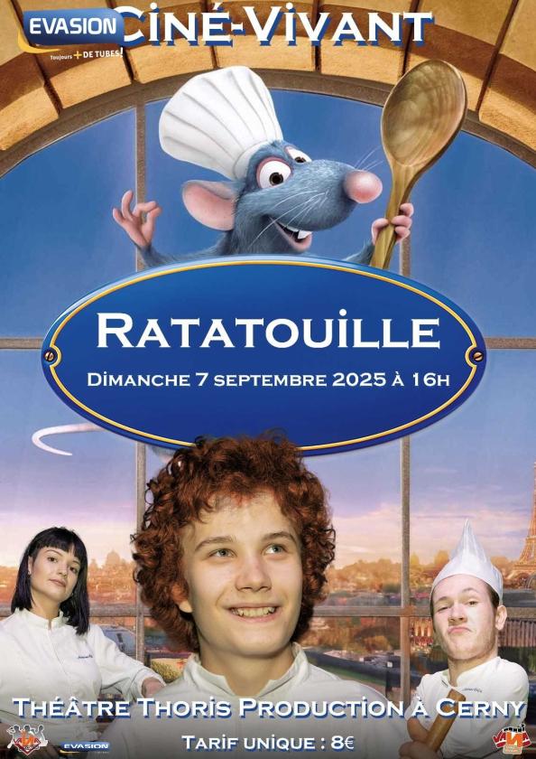 sortie à CERNY, Essonne. CINÉ VIVANT RATATOUILLE Sortir à CERNY(Essonne). CERNY.