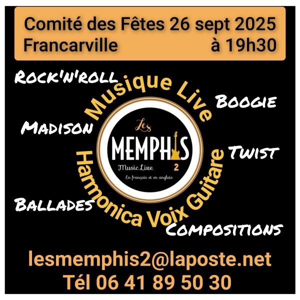 sortie à FRANCARVILLE, Haute Garonne. LES MEMPHIS 2 GUITARE VOIX HARMONICA EN LIVE! Sortir à FRANCARVILLE(Haute Garonne). FRANCARVILLE.