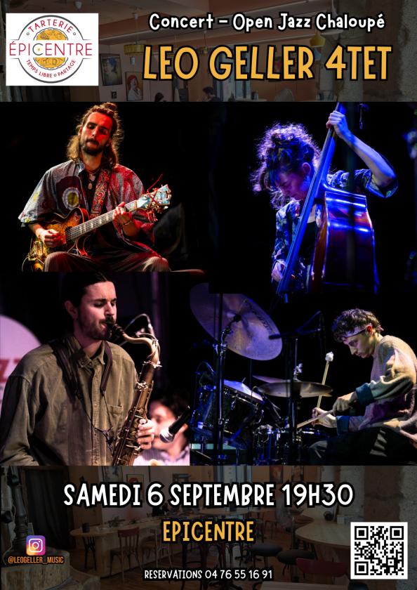 sortie à TULLINS, Isère. LEO GELLER 4TET FT JÉRÉMIE LUCCHESE - CONCERT Sortir à TULLINS(Isère). TULLINS.