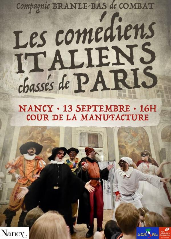 sortie à NANCY, Meurthe et Moselle. LES COMÉDIENS ITALIENS CHASSÉS DE PARIS Sortir à NANCY(Meurthe et Moselle). NANCY.