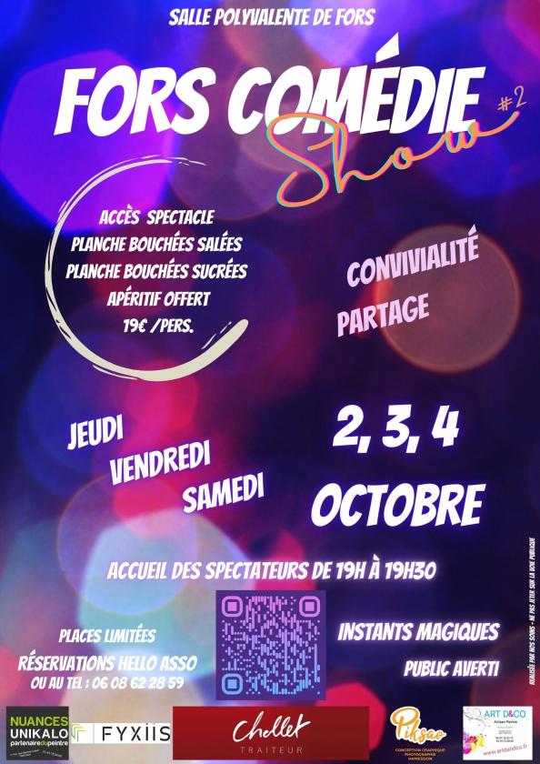 sortie à FORS, Deux Sèvres. FORS COMÉDIE SHOW #2 Sortir à FORS(Deux Sèvres). FORS.