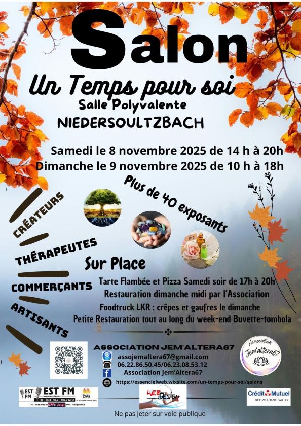 sortie à NIEDERSOULTZBACH, Bas Rhin. SALON "UN TEMPS POUR SOI" Sortir à NIEDERSOULTZBACH(Bas Rhin). NIEDERSOULTZBACH.