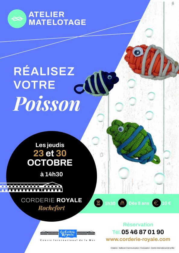 sortie à ROCHEFORT, Charente Maritime. ATELIER MATELOTAGE / POISSON Sortir à ROCHEFORT(Charente Maritime). ROCHEFORT.