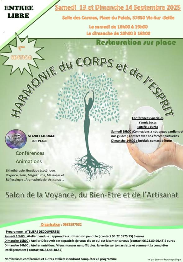 sortie à VIC SUR SEILLE, Moselle. HARMONIE DU CORPS ET DE L'ESPRIT Sortir à VIC SUR SEILLE(Moselle). VIC SUR SEILLE.