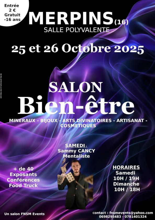 sortie à MERPINS, Charente. SALON DU BIEN-ÊTRE ET DE L'ARTISANAT Sortir à MERPINS(Charente). MERPINS.