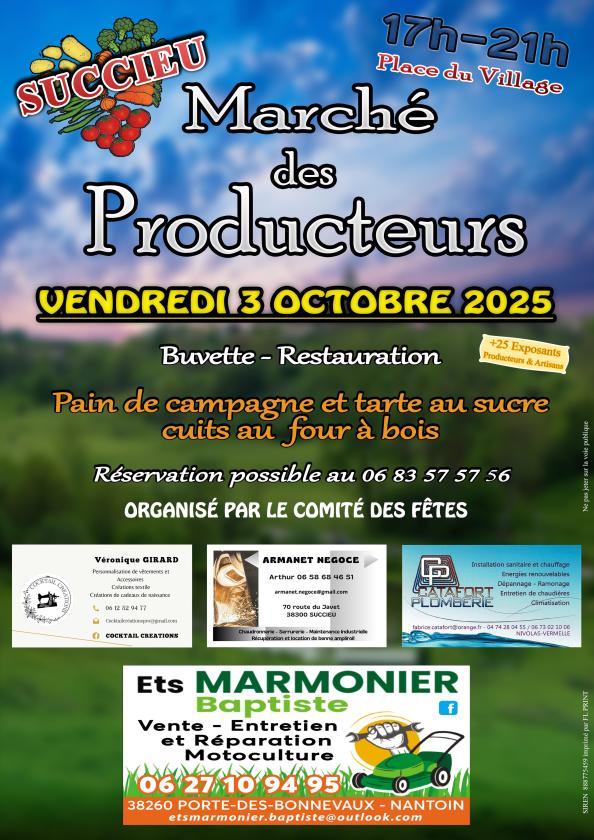 sortie à SUCCIEU, Isère. MARCHÉ DE PRODUCTEURS ET ARTISANS LOCAUX Sortir à SUCCIEU(Isère). SUCCIEU.