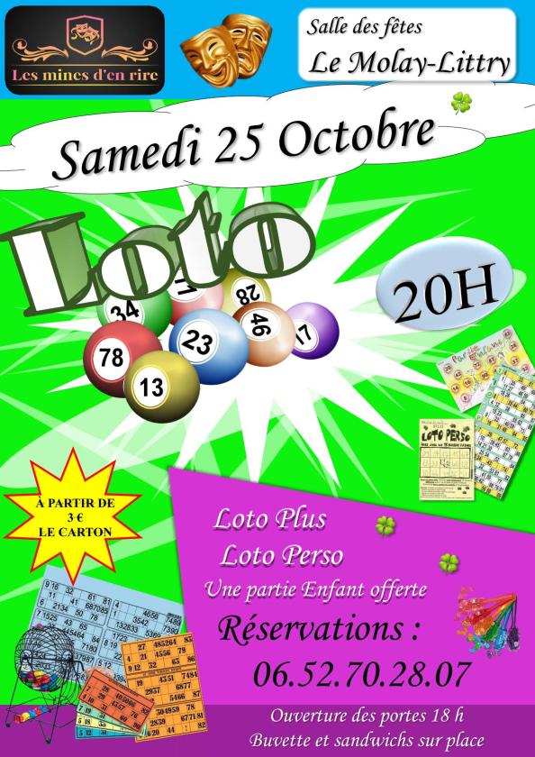 sortie à LE MOLAY LITTRY, Calvados. LOTO ANNUEL Sortir à LE MOLAY LITTRY(Calvados). LE MOLAY LITTRY.