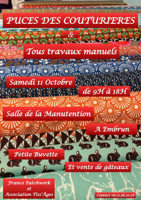 sortie à EMBRUN, Hautes Alpes. PUCES DES COUTURIÈRES ET DES ARTS CRÉATIFS Sortir à EMBRUN(Hautes Alpes). EMBRUN.