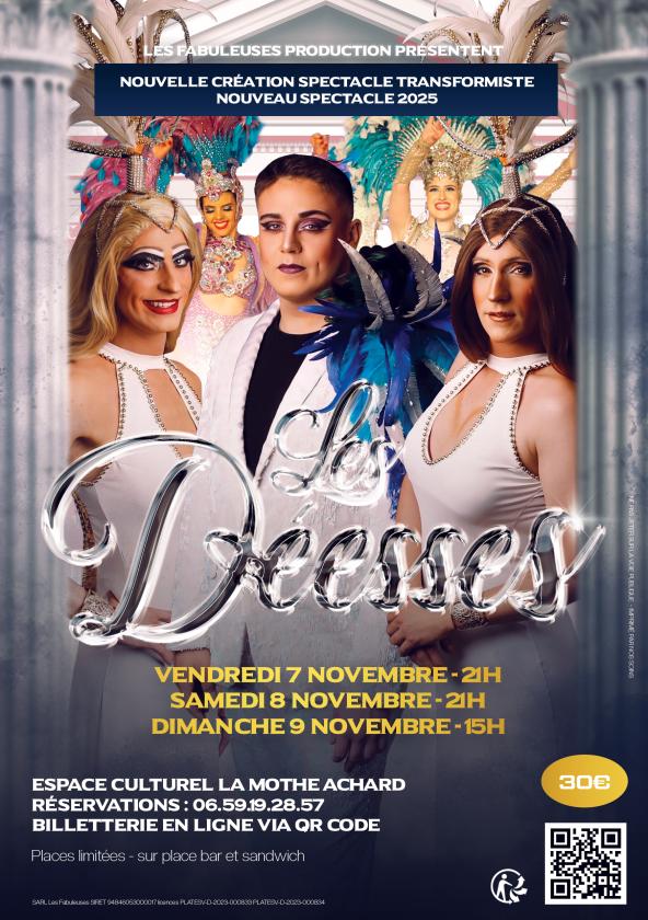 sortie à LA MOTHE ACHARD, Vendée. NOUVEAU SPECTACLE TRANSFORMISTES "LES DÉESSES" Sortir à LA MOTHE ACHARD(Vendée). LA MOTHE ACHARD.