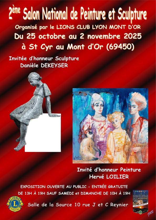 sortie à ST CYR AU MONT D OR, Rhône. 2ÈME SALON NATIONAL DE PEINTURE ET DE SCULPTURE Sortir à ST CYR AU MONT D OR(Rhône). ST CYR AU MONT D OR.