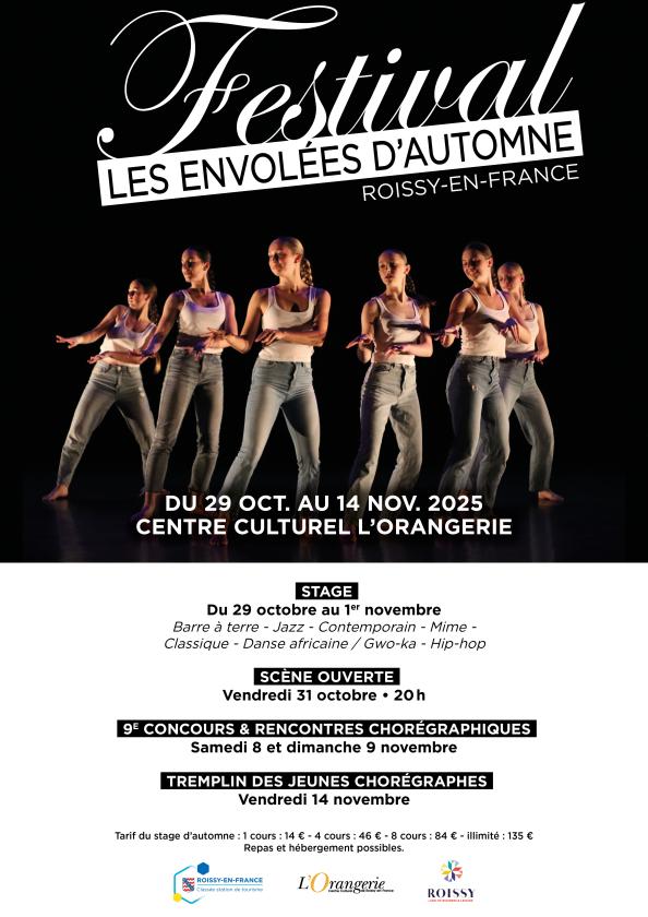sortie à ROISSY EN FRANCE, Val d'oise. FESTIVAL LES ENVOLÉES D’AUTOMNE Sortir à ROISSY EN FRANCE(Val d'oise). ROISSY EN FRANCE.