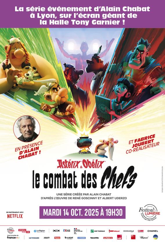 sortie à LYON, Rhône. ALAIN CHABAT ET ASTÉRIX - FESTIVAL LUMIÈRE 2025 Sortir à LYON(Rhône). LYON.