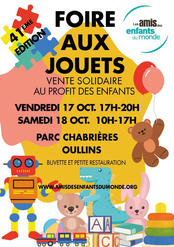 sortie à OULLINS, Rhône. FOIRE AUX JOUETS DES AMIS DES ENFANTS DU MONDE Sortir à OULLINS(Rhône). OULLINS.