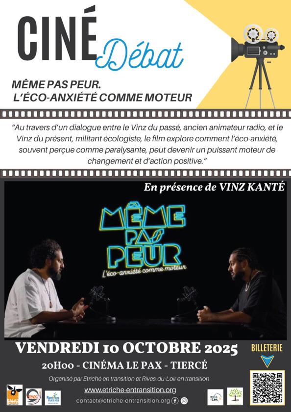 sortie à TIERCE, Maine et Loire. LE CINÉ-DÉBAT AUTOUR DE L'ÉCO-ANXIÉTÉ Sortir à TIERCE(Maine et Loire). TIERCE.