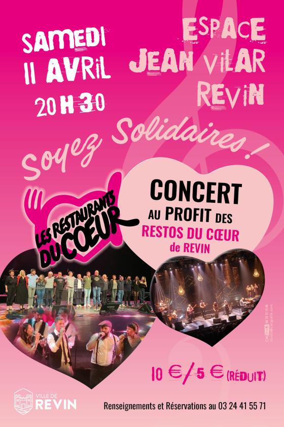 sortie à REVIN, Ardennes. CONCERT POUR LES RESTOS DU CŒUR Sortir à REVIN(Ardennes). REVIN.