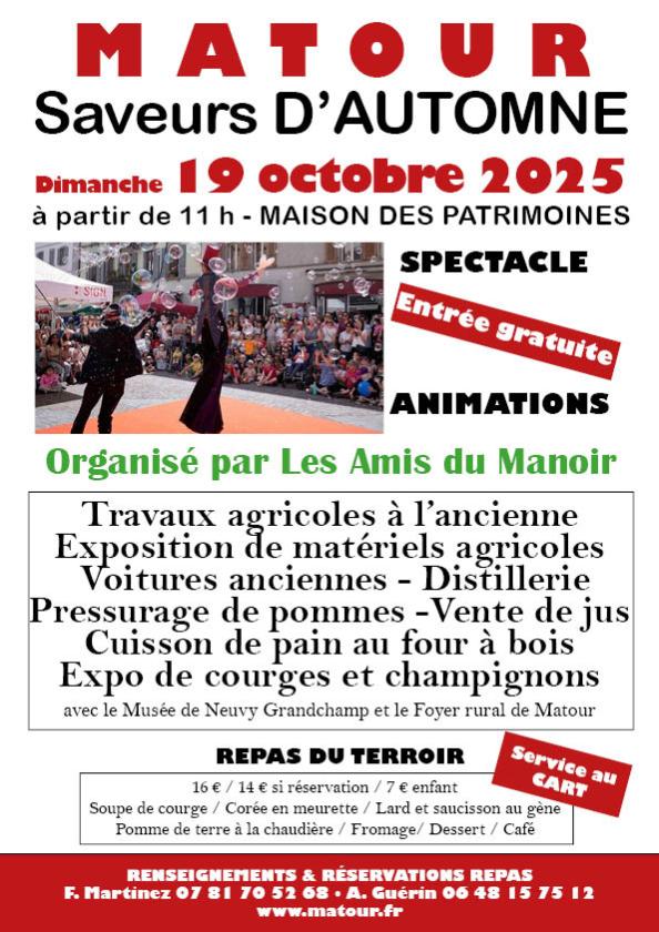 sortie à MATOUR, Saône et Loire. SAVEURS D'AUTOMNE Sortir à MATOUR(Saône et Loire). MATOUR.