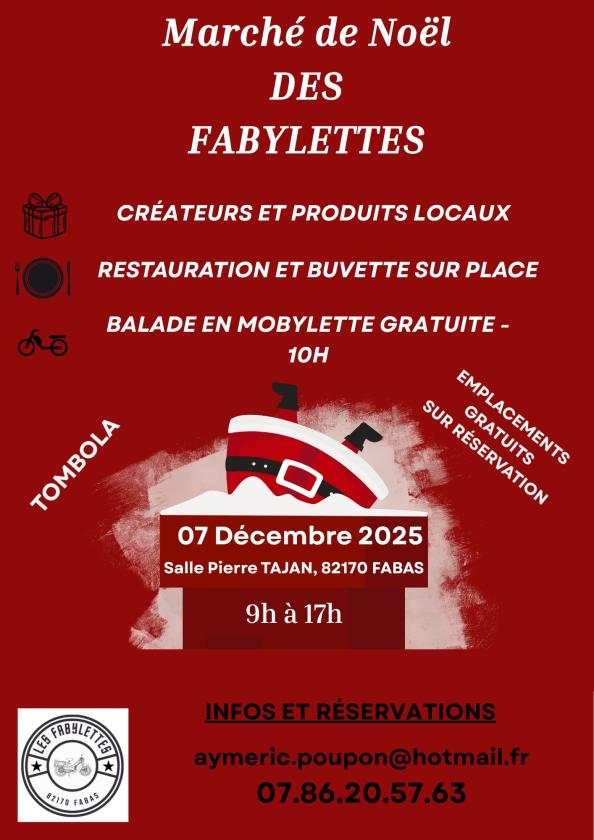 sortie à FABAS, Tarn et Garonne. MARCHÉ DE NOËL DES FABYLETTES Sortir à FABAS(Tarn et Garonne). FABAS.