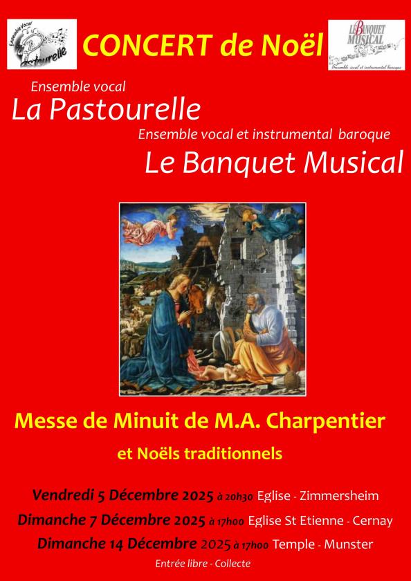 sortie à CERNAY, Haut Rhin. CONCERT DE NOËL Sortir à CERNAY(Haut Rhin). CERNAY.