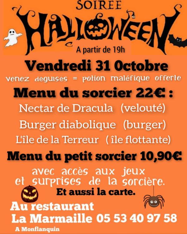 sortie à MONFLANQUIN, Lot et Garonne. SOIRÉE HALLOWEEN Sortir à MONFLANQUIN(Lot et Garonne). MONFLANQUIN.