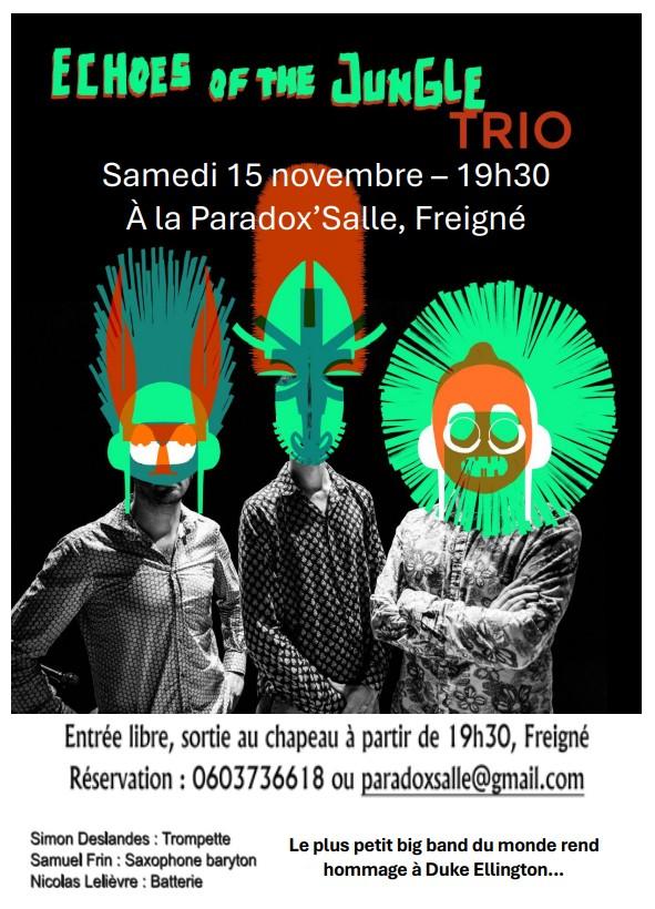 sortie à ST MARS LA JAILLE, Loire Atlantique. JAZZ INTIMISTE À LA PARADOX'SALLE Sortir à ST MARS LA JAILLE(Loire Atlantique). ST MARS LA JAILLE.