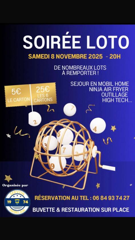 sortie à SERVON, Seine et Marne. LOTO DU FOOTBALL CLUB DE SERVON Sortir à SERVON(Seine et Marne). SERVON.