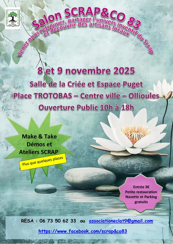sortie à OLLIOULES, Var. SALON SCRAP&CO83 Sortir à OLLIOULES(Var). OLLIOULES.