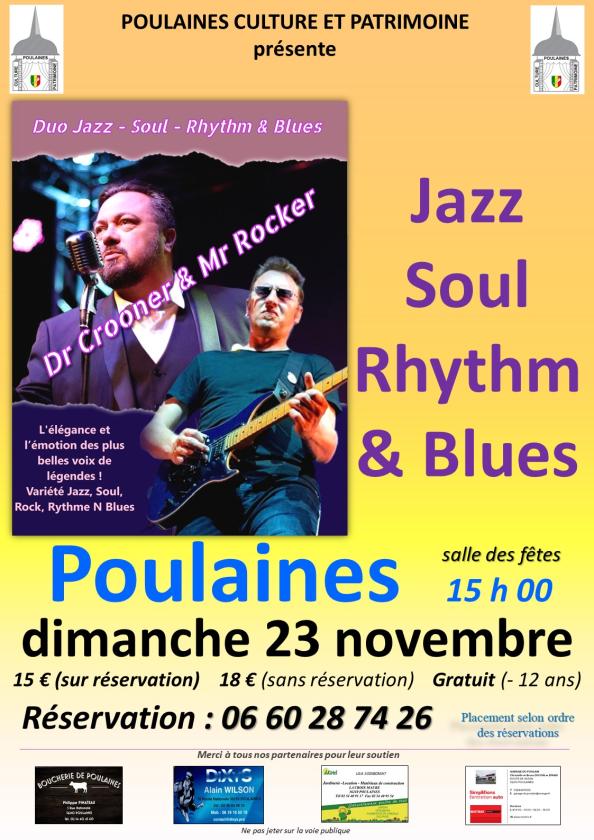 sortie à POULAINES, Indre. DUO HAPPYNESS CROONER Sortir à POULAINES(Indre). POULAINES.