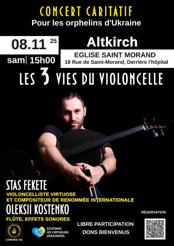 sortie à ALTKIRCH, Haut Rhin. LES 3 VIES DU VIOLONCELLE | STAS FEKETE  Sortir à ALTKIRCH(Haut Rhin). ALTKIRCH.