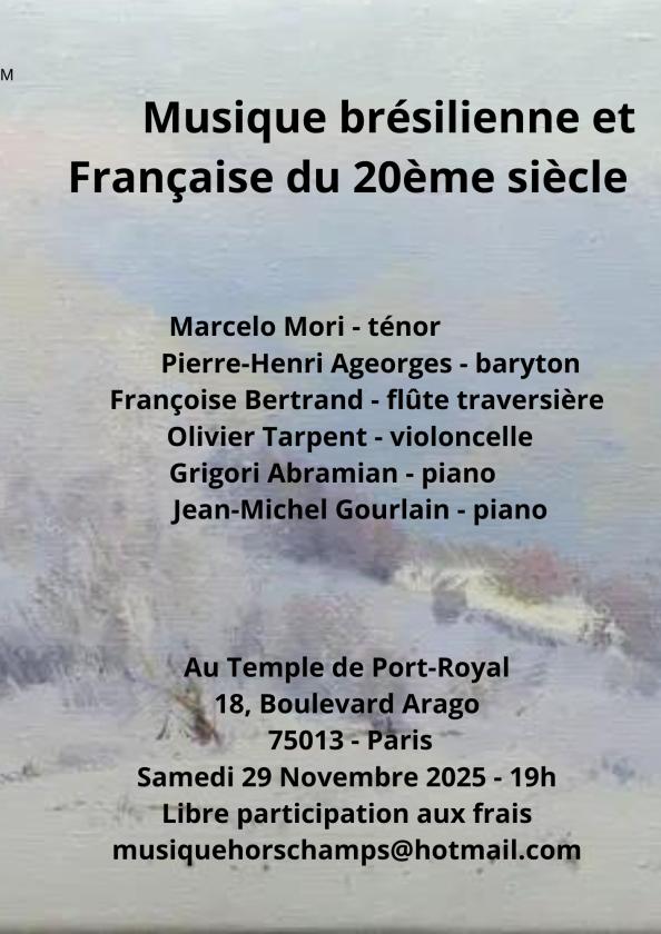 sortie à PARIS, Paris. CONCERT DE MUSIQUE BRÉSILIENNE ET FRANÇAISE Sortir à PARIS(Paris). PARIS.