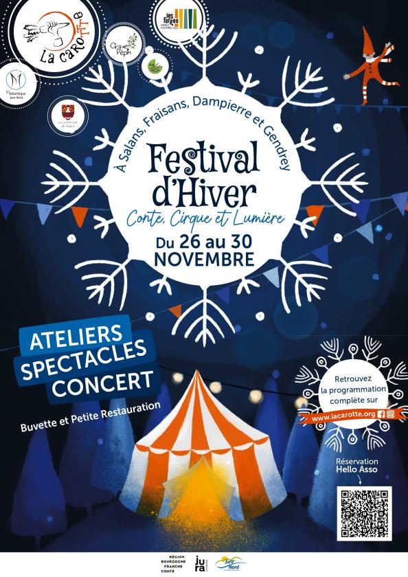 sortie à SALANS, Jura. FESTIVAL D'HIVER - CONTES, CIRQUE ET LUMIÈRE Sortir à SALANS(Jura). SALANS.