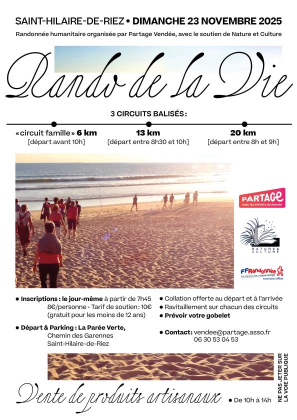 sortie à ST HILAIRE DE RIEZ, Vendée. RANDONNÉE SOLIDAIRE Sortir à ST HILAIRE DE RIEZ(Vendée). ST HILAIRE DE RIEZ.